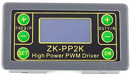 ZK-PP2K Function Signal Generator, Pulse Frequency Generator 8A Driver Module LCD Pulse Frequency Cycle Module 1Hz-150KHz Motor Controller LCD Display