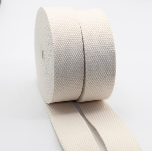 LEDUC 5 m nastro di cinghia cotone pesante Ecru (14) 3cm - NASTRO PESANTE PER ZAINI E BORSE