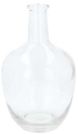Jarrón de cristal de 31 cm, diseño de botella de ron transparente Gisela Graham