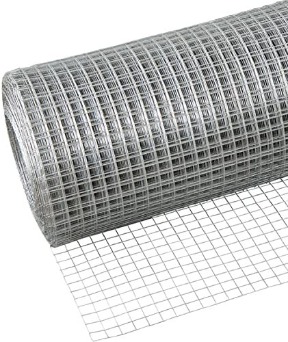 Generic - 304 Edelstahlmasche, Robustes Schweißgitter, Hardware-Stoff, 12mm Loch Volierendraht Drahtgitter Für Hühner, Kaninchen, Hunde, Gartenzaun (Color : Silver, Size : 1x8m)