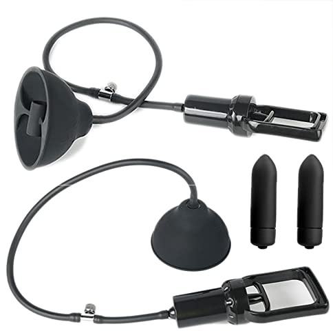 ScreaAss 2Er Set Brust Saugen Vakuumpumpe Brustvergrößerung Silikon Klitoris Saugen Mit Vibrator Und Pumpe, Brustpumpe Nippelsauger Brüste Massagegerät Milchpumpe Sexspielzeug Für Frauen,Schwarz,2Pcs