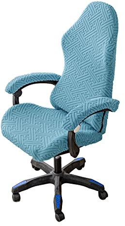 LIFEDX Coprisedia da Gaming Elasticizzata,Ergonomica Coprisedia per Sedia da Gioco,Fodera per Sedia da Ufficio con Braccioli/Schienale della Sedia per Sedia da Computer Gioco,Senza Sedie-Lake Blue