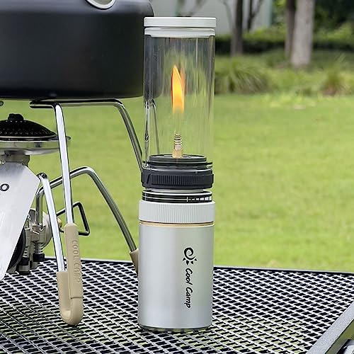 Camping Kerzenlicht mit Kanister Kit Gaslaterne Outdoor Gasbrenner Zeltlampe