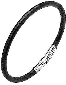 Viwind Echt leder armband Herren Damen Armband 4 mm weiches Echtleder armband 20/20.5cm Automatische Schnalle aus Edelstahl Schmuck mit Geschenkbox