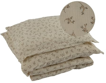 Organic Kinderbettwäsche Baby Bettzeug 100 x 135 cm Bettbezug 40 x 60 cm Kissenbezug Baumwolle Musselin für Junge & Mädchen