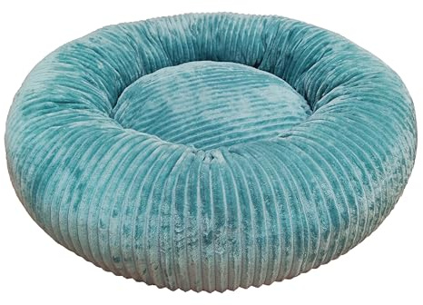 Croci Hyg Hundekissen für Katzen, mittelgroße Hunde, rund, gepolstert, Abnehmbarer Bezug, Supersoft, Matte für Hundehütten und Autos, Staubrosa, Ø 70 cm