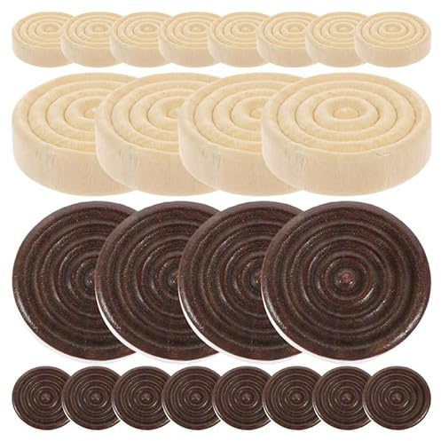 ibasenice Holz Schachfiguren 72 Stück Runde Backgammon Spielsteine, Holzmaterial langlebig & glatt, Perfekt für Familienabende & Reisespiele, Komfortabler Griff, Steigert Spielspaß und Haltbarkeit