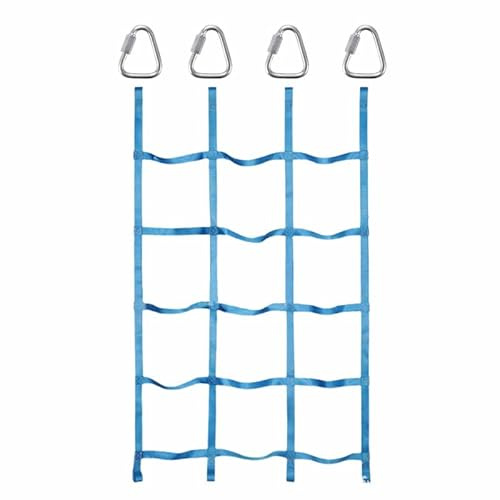 LSYHHXC Kletternetz, tragbar, für Kinder, Ladungsnetz, Leiter aus Seil, 1,8 x 1,1 m (Sky Blue)