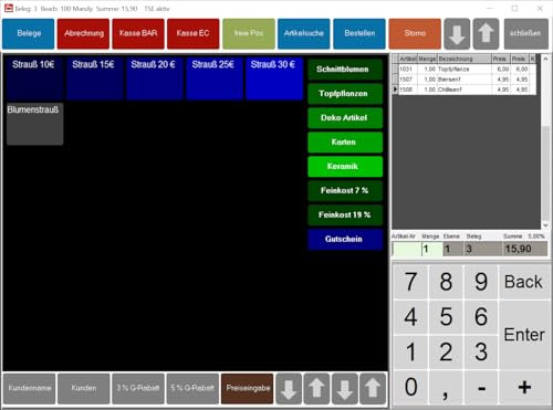Prisma Software Prisma Einzelhandelskasse Handelskasse Kassensystem Kassenprogramm Kassensoftware Computerkasse Registrierkasse Registerkasse
