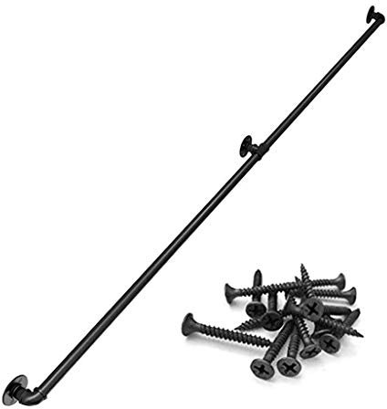 Kit de support de main courante vintage pour escaliers, garde-corps en fer forgé pour intérieur et extérieur, terrasses, balcons et fenêtres, balustrade, balustrade, rampes murales, 120 cm