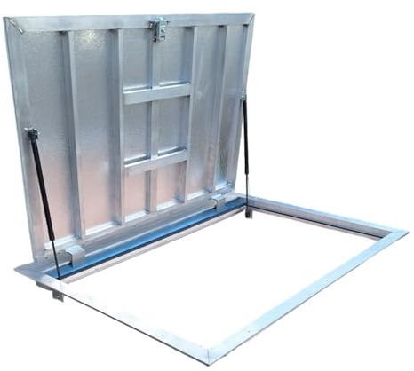 Coperchio Botola Alluminio 1000 mm x 1100 mm Thermo Max 4 Guarnizione a quattro lati Porta Pavimento Chiusino Sigillo Portello ispezione Botola ispezione