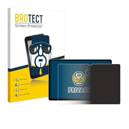 BROTECT Blickschutzfolie für Samsung Galaxy Tab S10 Plus 5G | Anti-Spy Displayschutz Made in Germany Tablets Privacy Screen Protector Sichtschutz Blaulichtfilter Klare Folie