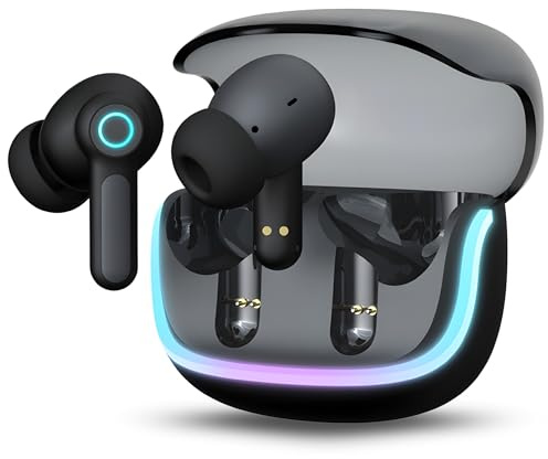 MarkHven Trådlösa Bluetooth-hörlurar In Ear, Bluetooth 5.4, 60H, 4 Mic med ENC brusreducering, vattentät, USB-C snabbladdning, bekväm passform