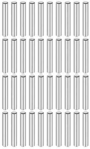 QUARKZMAN 40 Stück Zylinderstifte Rostfrei, 4 mm x 20 mm Spannstift Passstift, 316L Metallstifte Edelstahl, Dübelstifte Bolzen Metall für DIY, Möbel, Bastelprojekte