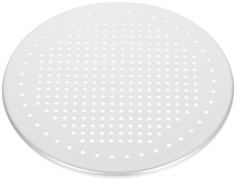 SHINEOFI Plaque à Pizza Ronde Perforée en Aluminium 21,7 CM Antiadhésive, Plat à Four Multifonction pour Pizza, Gâteau et Cuisson Vapeur, Ustensile Pâtisserie Domestique Pratique