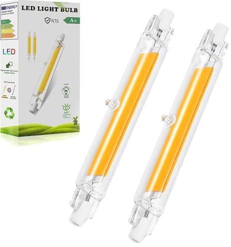 LVLIZHHO R7s LED 78mm 10W Dimmbar, 10W R7S LED COB Leuchtmittel Ersatz für 100W Halogenstab, Warmweiß 3000K 1000LM, Kein Flackern, 360°Abstrahlwinkel, AC/DC 220-240V, 2er Pack