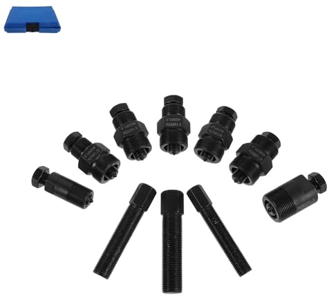 HAPINARY 10 Pièces Extracteur de Volant Magnétique pour Moto et Scooter en Acier Carbone avec Protection Ajustée et Étui, pour Garages et Ateliers