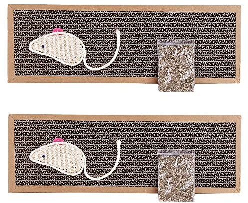 BPS® Rascador Gatos Rascador de Cartón Juguetes Gatos Accesorio Ideal para Que se Afile Las Uñas (13X38) BPS-1852