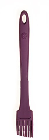 Kochblume Design Pinsel S | Premium-Silikon | Hitzebeständig | Spülmaschinenfest | 24cm | Farbe: lila