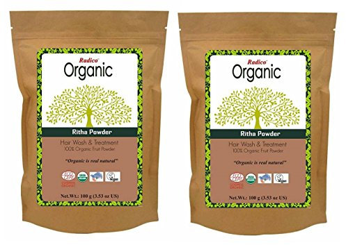 radico ritha de Fruit Poudre Lot de 2 (2 x 100 g) sapindus mukor Ossi – Noix de lavage (Bio, vegan) x2
