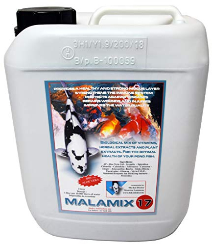 Malamix 17 - von Dr. Lammens - Nitrifizierende Bakterien Enzyme Vitaminkur Kräuter Koi Teich Gesundheit rein biologisch (5.000 ml)