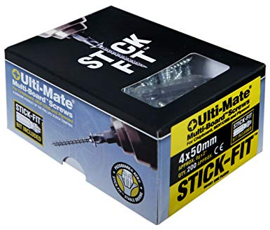 Ulti-Mate MB40050 Multi-Board, Bright Zinc (Silver), 4.0 x 50mm - Box of 200