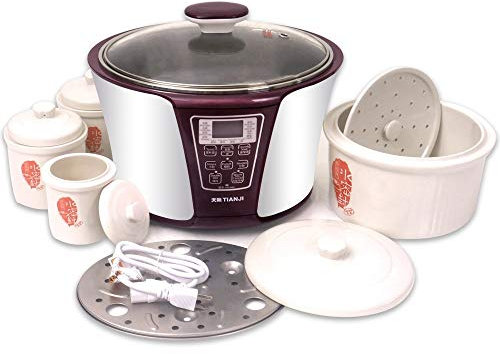 TIANJI Smart 4 Faitout électrique en céramique 4 en 1 3,2 L + 2 x 0,65 L + 0,45 L