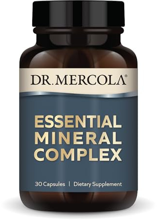 Dr. Mercola Essential Mineral Complex - Supports Cellular Health & Vital Functions - Zinc, Selenium, Copper, Manganese, Chromium, Molybdenum, Boron - 30 Capsules