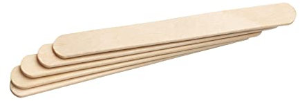 wisefood 1000 espátulas de 11 cm, espátulas de madera, palillos de hielo desechables naturales para hielo en mango de madera de abedul, para manualidades, espátula de madera para cera