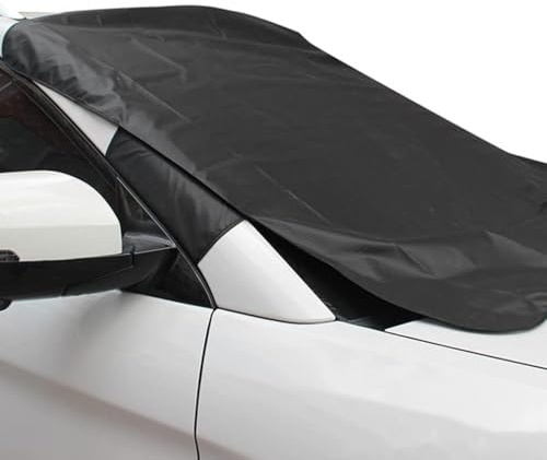 Glamza Car Windscreen Cover GENERISE Reversible All Seasons Car Screen Cover Winter & Summer - Protects Windshield from Frost, Snow, Ice & UV Rays (146x120cm)