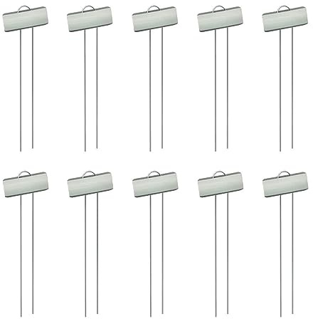 WUUISDNX 30 x Pflanzenmarker, breite Anwendung, wiederverwendbar, robust und langlebig, Metall Pflanzenschild, Edelstahl Gartenpflanzenmarker