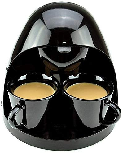 TEmkin Mini Machine à café, Machine à café à Filtre entièrement Automatique avec Deux Tasses, Filtre Permanent et système Anti-Goutte pour Les fêtes au Bureau et à la Maison