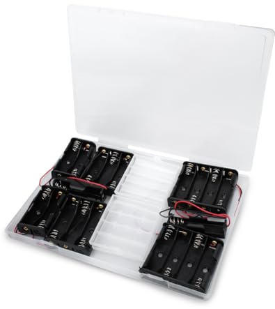 Innfeeltech 8 Supports de Piles AA, boîtier de Support de Batterie Filaire, boîtier de Batterie avec Broches, 1.5v / 3V, 4.5v / 6V Support de Batterie avec Broches, 2 boîtes de Rangement de Batterie