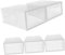 TINEASUR 5pezzi Scatola Per Scarpe Trasparente Da Contenitore Impilabile Organizer Per Scarpe e Oggetti Design Con Ovalizzato