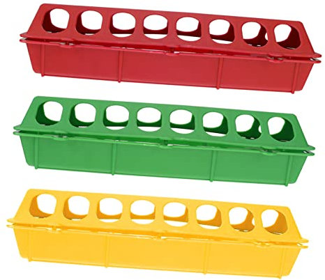 Yardenfun Futterspender Für Geflügel 3 Auslaufsichere Futternäpfe Kükenfutterspender Für Vögel Zufällige Farbe