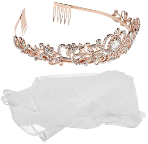 WRITWAA Hochzeitsschleier & Haarschmuck - Set Für Brautschleier Stirnband Haarspange Ideal Für Die Brauthochzeit