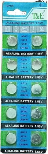 10 x batterier V13GA 13GA AG13 LR44 V76PX LR44 knappcell 1,5 V batteri