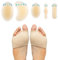 APMGONT 5 Pièces Pansement Ampoule Pied avec 2 Pièces Coussins Avant-Pied Pansements Invisibles En Gel Hydrocolloïde Métatarsiens Coussinets Manchon pour Prévention et Soin des Pied (Beige, L)