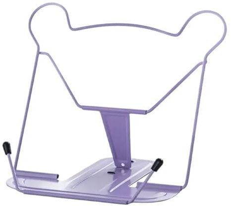 WANGAIDCE Kochbuchhalter 2 Stück Rezeptständer, Kochbuchständer, Verstellbarer Winkel, Tischbücherständer mit Seitenklammern for Zeitschriften, Notenblätter, Bilder Für Rezepte, Küche(Purple)