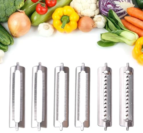 Original Ersatzklingen, 6 Stück Original Ersatzklingen für Schäler, für Universal Sparschäler Pendelschäler, für Turbo Schäler, Griff Kartoffelschäler Gemüse für Tomaten, Karotten, Obst