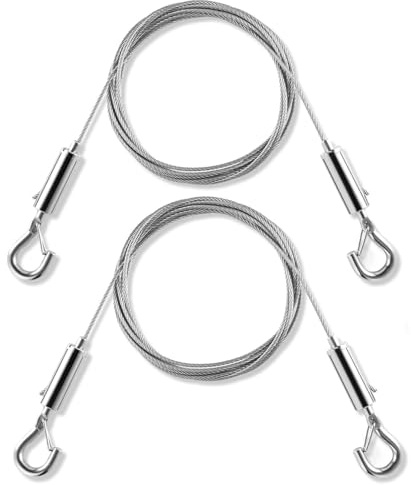 HonFitat 2 cavi da 2 m per appendere quadri, kit per appendere specchi, resistenti, per piante in vaso, lampadari, cornici per foto