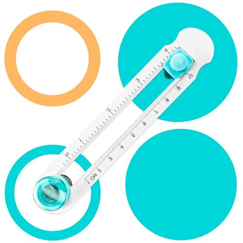 TenaLucy Kreisschneider Papier,2-20cm Durchmesser Kreisförmiger Papierschneider Verstellbarer Circle Paper Trimmer Kunststoff Paper Rundschneider Rotations Rundes Schneidemesser,Kreis Papierschneider