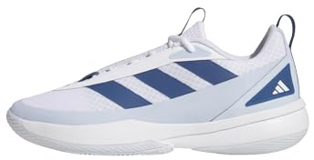 adidas Unisex Front Court Shoes, FTWR White/Dusky Petrol/Crystal Sky, 4.5 UK