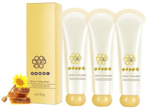 Honey Tearing Peels Masks, Honey Peels Off Face Masks, The Honeys Peels, Honeys Mask, Cleans Pores, Shrinks Pores and Controls Oil, Suitable for All Skin Types (3pcs)