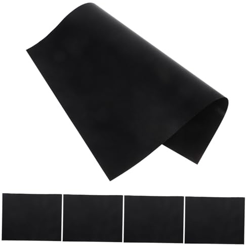 PRETYZOOM 5 Pièces Tapis de Grillade de Noir Résistants Chaleur Réutilisables et Antiadhésifs pour Barbecue Extérieur Cuisson Uniforme et Nettoyage Rapide