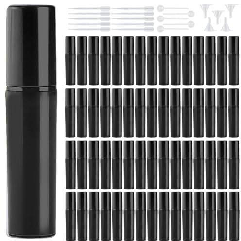 100 Stück 3ml Sprühflasche Klein, Mini Parfümzerstäuber Nachfüllbar, Reise Zerstäuber Feinnebel Sprühflasche mit Trichter Pipetten Presskopf, Parfümzerstäuber für Reisen Parfüm Lotion Kosmetik