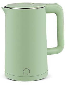 Bollitore elettrico a ebollizione rapida, acciaio inossidabile 304, spegnimento automatico, protezione contro l'ebollizione a secco, bollitore per caffè, 2 min, 1500 W, verde, 2,3 l