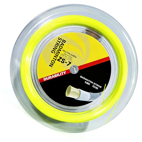 Greabuy Cuerda de nailon para entrenamiento de bádminton, cuerda de raqueta de bádminton de alta elasticidad para entrenamiento diario aficionado, fácil de usar, alambre de raqueta de alta elasticidad