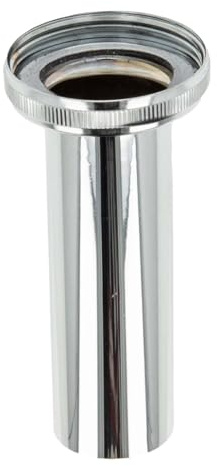 Tauchrohr Siphon, Universal Siphon Rohr, Tauchrohr Waschbecken Rohr, mit Dichtungsringe Mutter, Ablaufgarnitur Waschbecken und Waschtisch, für Abflussanschluss, Verlängerung unter dem Waschtisch,15 cm