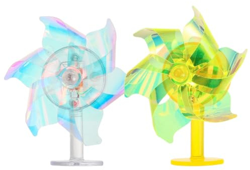 VALICLUD 2 Pièces Lumière LED de Moulinet, Décoration de Moulin à Vent, Plastique, pour Voitures et Véhicules Électriques, Conduite de Nuit, Décoration de Fête